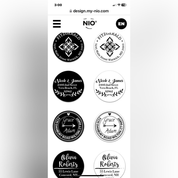 MY-NIO Personalized Rubber Stamp Voucher, create ur stamp on line, NWT - Picture 10 of 16